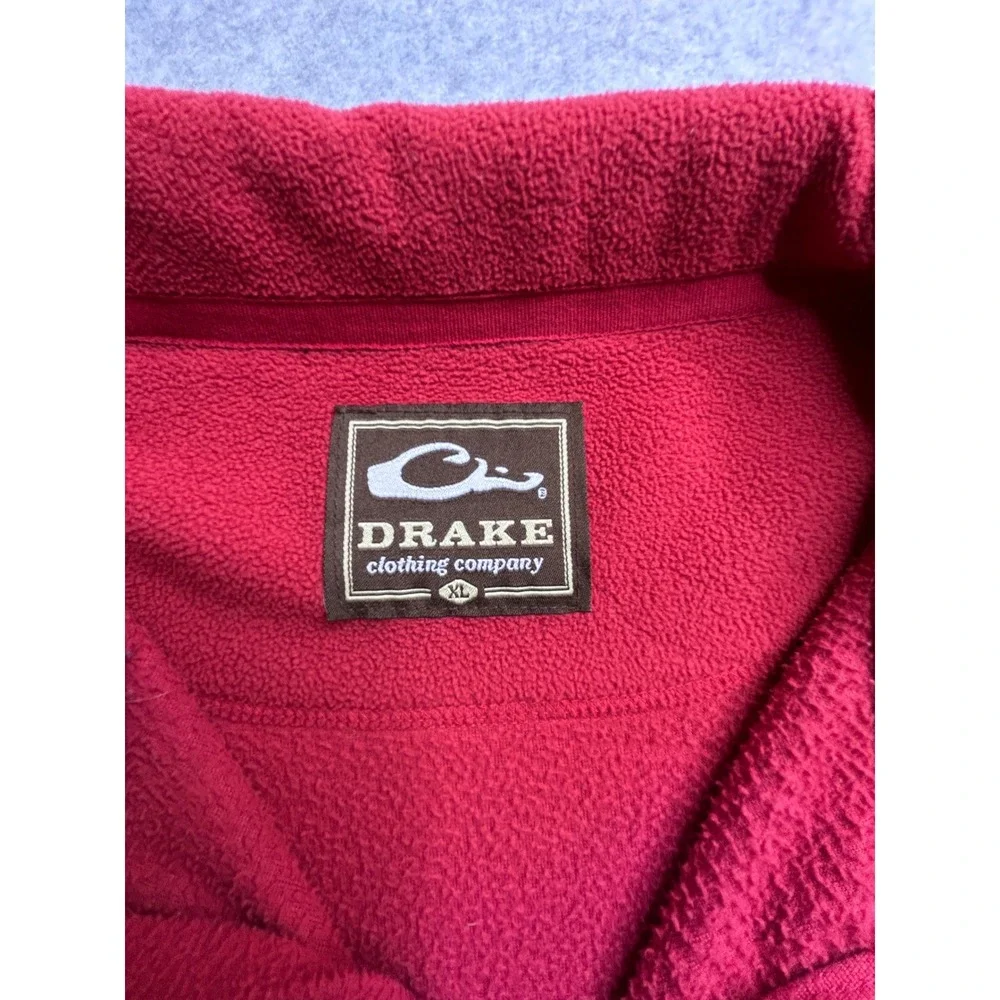Drake Waterfowl Arkansas Razorbacks Fleece Quarter Zip Pullover Red Mens XL